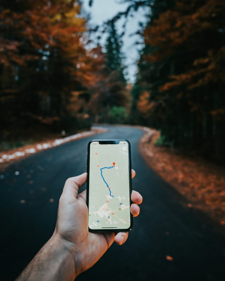 Google Maps SEO service – customer using a smartphone map to find a nearby business
