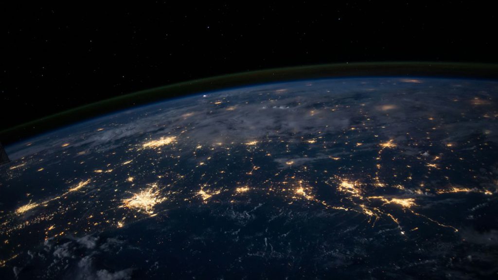 How to rank higher on Google Maps – connected network over a city at night